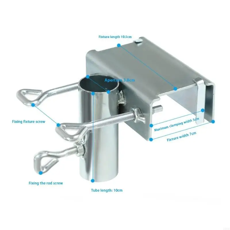

Heavy Duty Patio Umbrella Holder for Bench Deck Umbrella Stand Clamp Holder Clip Beach Fishing Umbrella Mount Clam