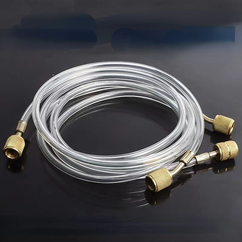 1/1.5m Air Conditioning Fluoride Hose Add Fluoride Tube Transparent Tool Part Air Conditioning Fluorine Refrigerant Repair Tools