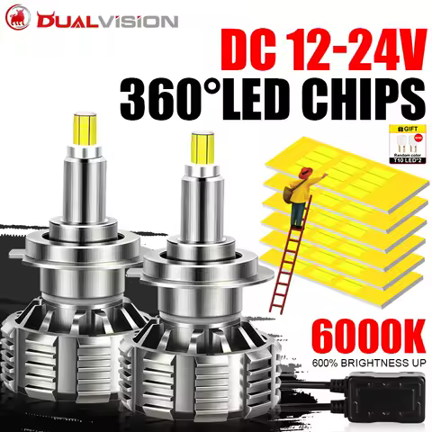 3D CSP LED H7 H11 H1 For Projector Lens Car Headlight Bulbs Canbus H11 H8 H9 9005 HB3 9006 HB4 H18 6000K 12V 24V Automotive Lamp