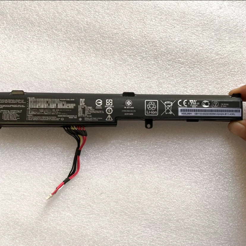 Laptop Battery A41-X550E For X450 X450E X450J X450JF X751M X751MA X751L X750JA A450J A450JF A450E F450C F450V 15V/14.4V 44/37Wh