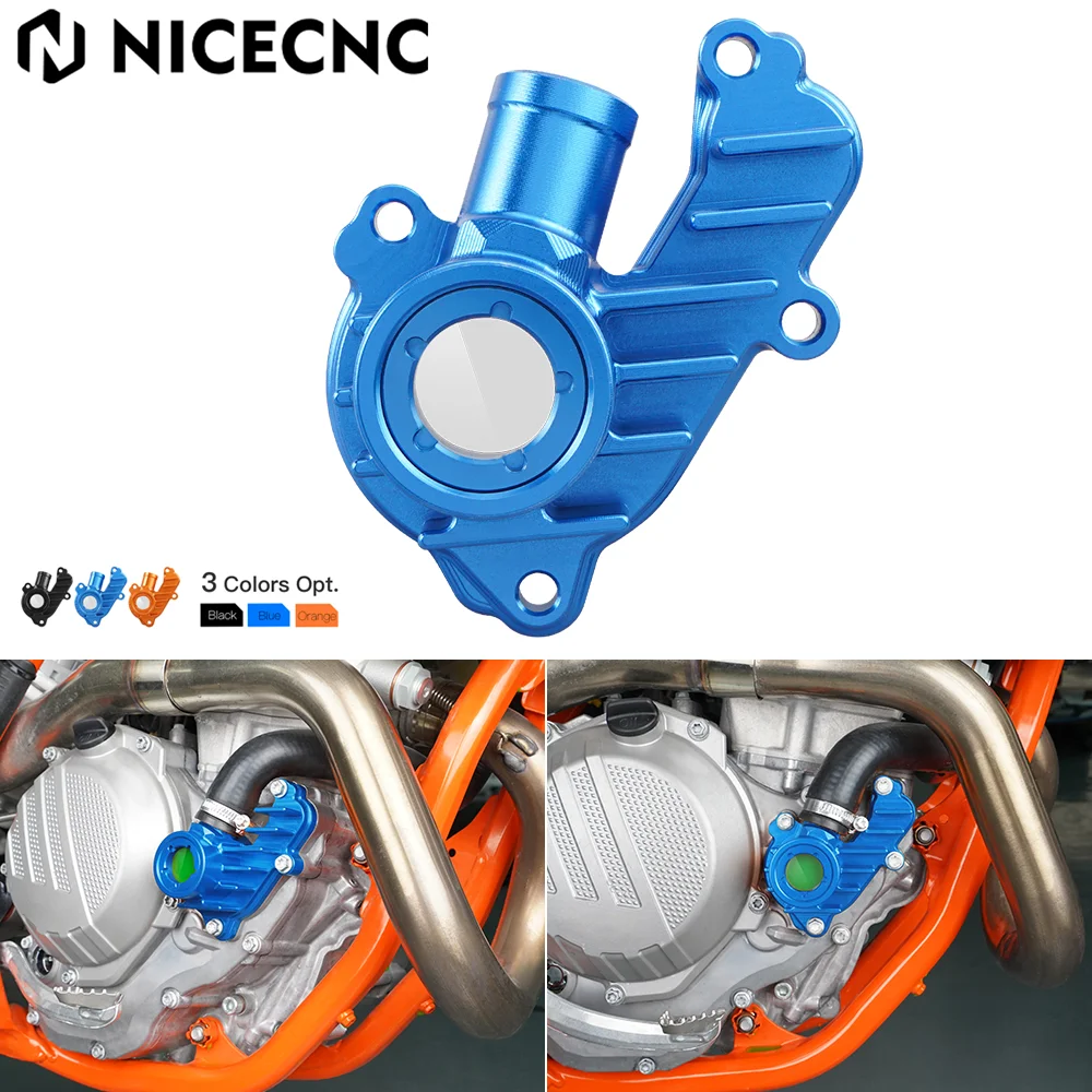 NICECNC For 2022 Husqvarna FE 250 350 FC 250 FC 350 FX 350 2017-2022 Motorcycle Transparent Water Pump Cover Gurad Aluminum