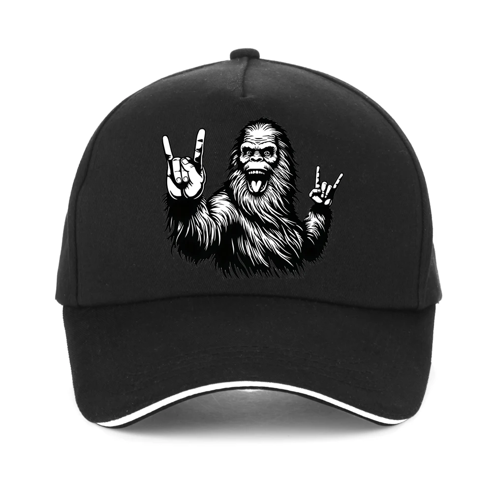 

Bigfoot rock baseball cap Saints Death Angry Skeletons hat Men Women Santa Muerte Visor Protection Snapback Caps