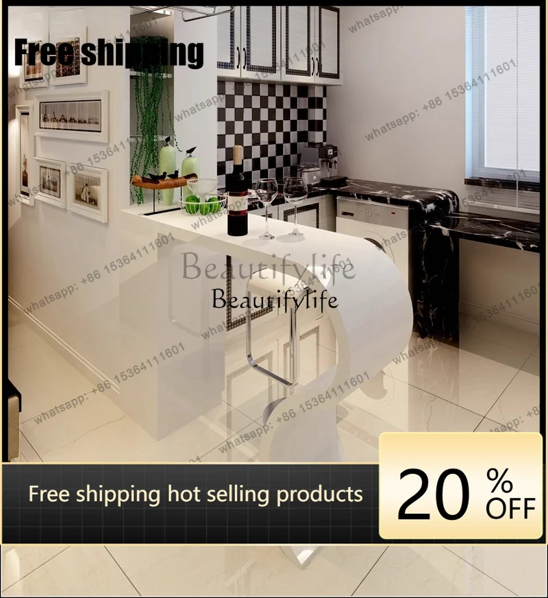 Factory Direct Painted White Bar Counter Simple Modern Home Partition Fashionable Bar Counter