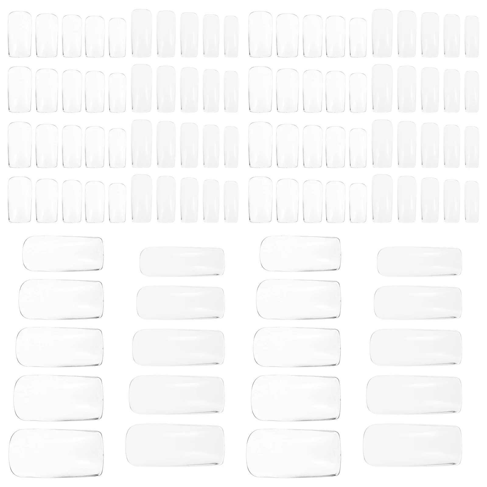 

500 шт., прозрачные накладные ногти, полное покрытие, прозрачные накладные ногти для женщин, DIY дизайн ногтей, средний пластиковый набор для ногтей