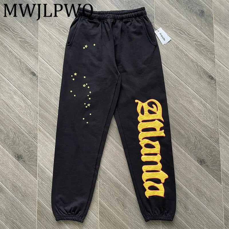 

MWJLPWQ Printed Hiphip Male Trousers High Street Pencil 2025 Autumn Y2K Back Pocket Handsome Loose Casual Pant Fashion New 12530