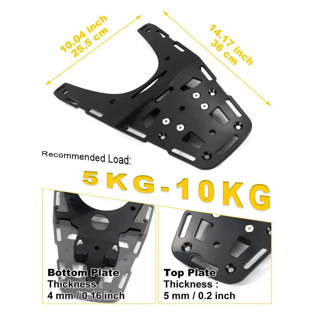 Motorrad-Gepäckträger, Gepäckhalterung, Heckträger, Schwarz, 701 ENDURO, 701 SUPERMOTO für HUSQVARNA