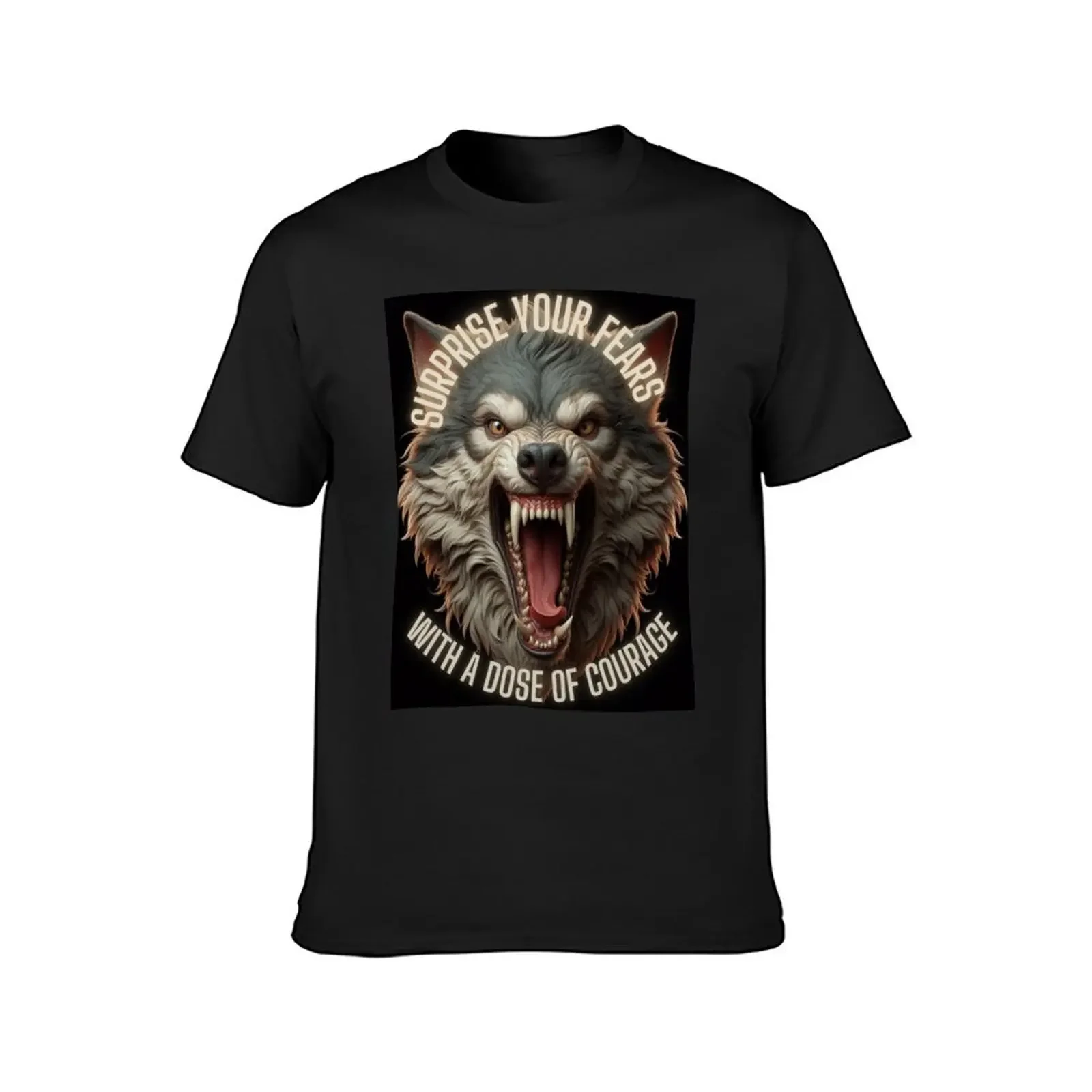 Motivational phrase with a fierce Wolf T-Shirt quick-drying new edition Blouse mens graphic t-shirts pack