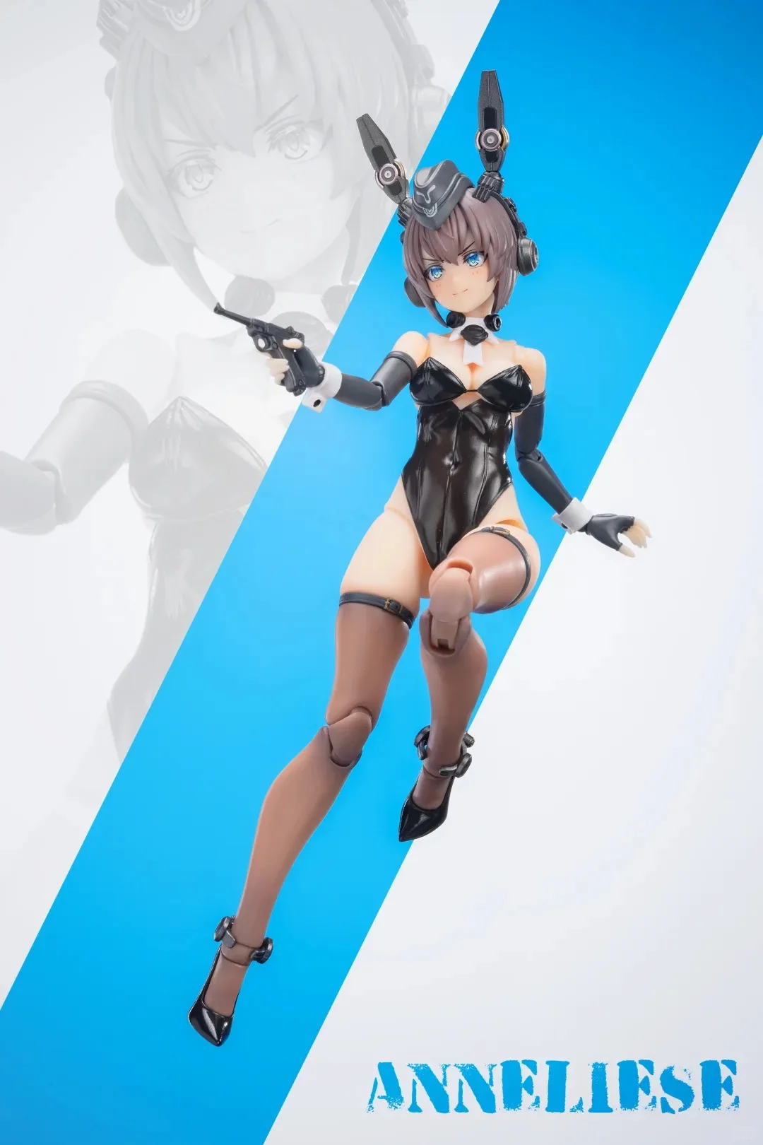 Em estoque novo caracol escudo estúdio 1/12 coelho blindado menina annelice figura articulada coleção decoração ornamento modelo brinquedo