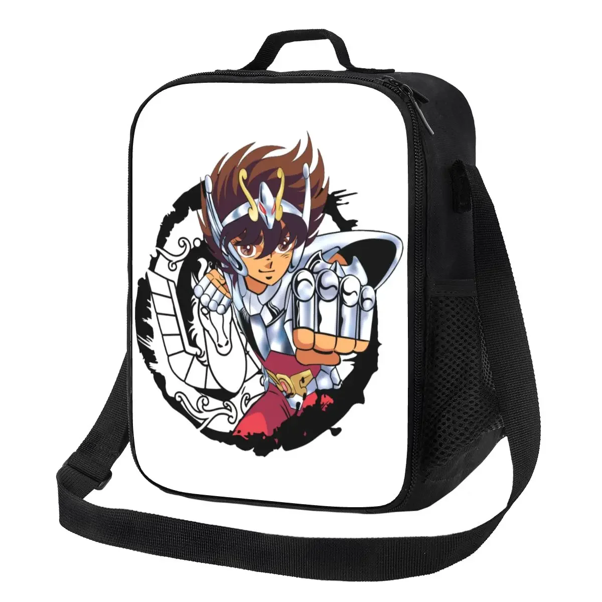 Saint Seiya Pegasus Insulated Lunch Tote Bag for  Knights Of The Zodiac Portable Thermal Cooler Food Lunch Box Outdoor Travel