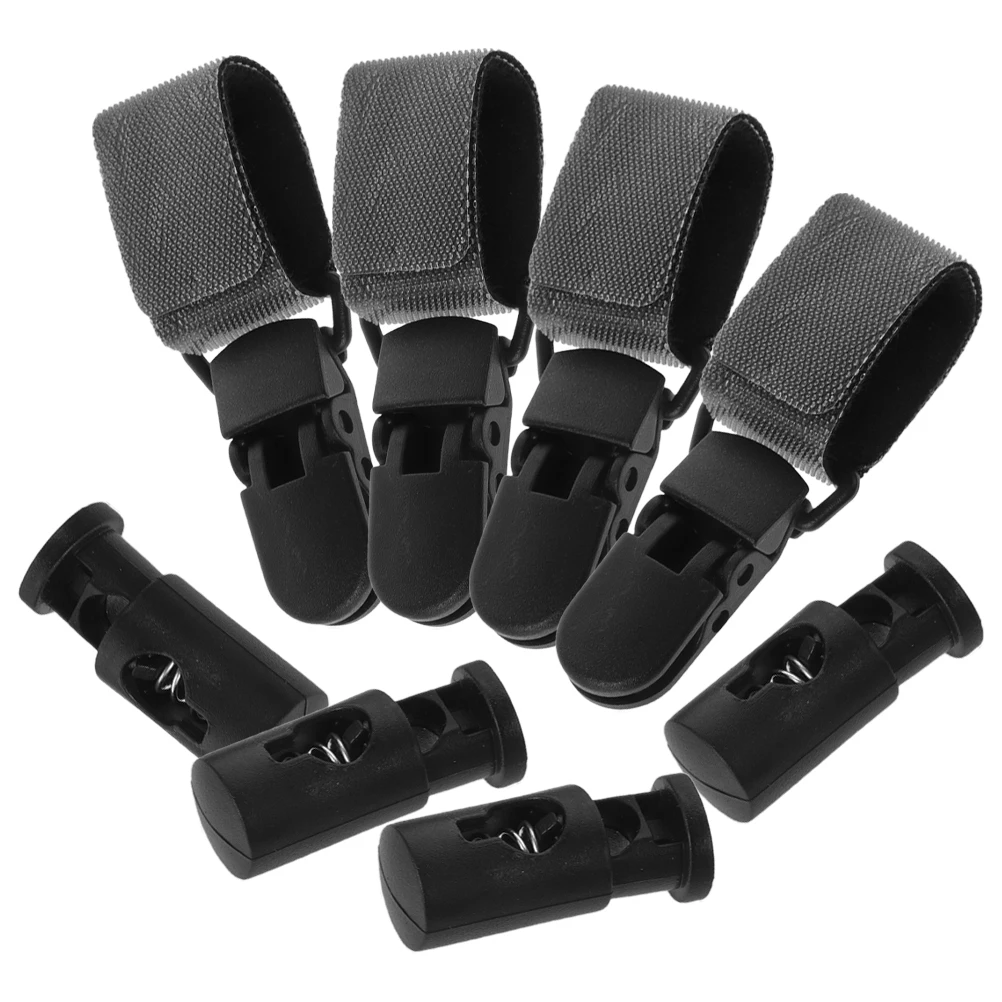 

1 set Garden Flag Pole Plastic Stoppers Clips Set Durable AntiWind Banner Stoppers Plastic Lawn Holders Metal Crafts Outdoor