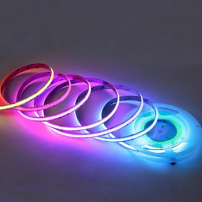 

1-5M RGBIC Addressable COB LED Strip Light 24V LED Tape Tuya WiFi,Bluetooth,Remote RGBIC LED Ribbon Light For TV Room decoration
