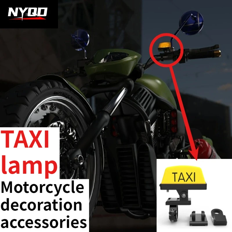 

Motorcycle Decoration Modified Light Adjustable Handle Helmet Light USB Rechargable Warning Taxi Box Sign LED Lamp Indic