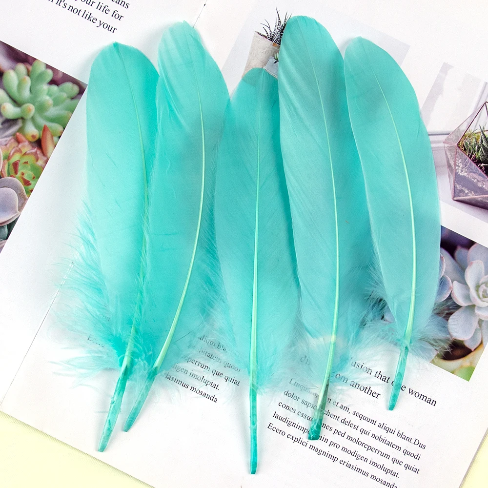 50-200pcs Natural Big Goose Feather Plumes15-20CM DIY Colorful Goose Feather for Home Decor Plumes Crafts Jewelry Ornament