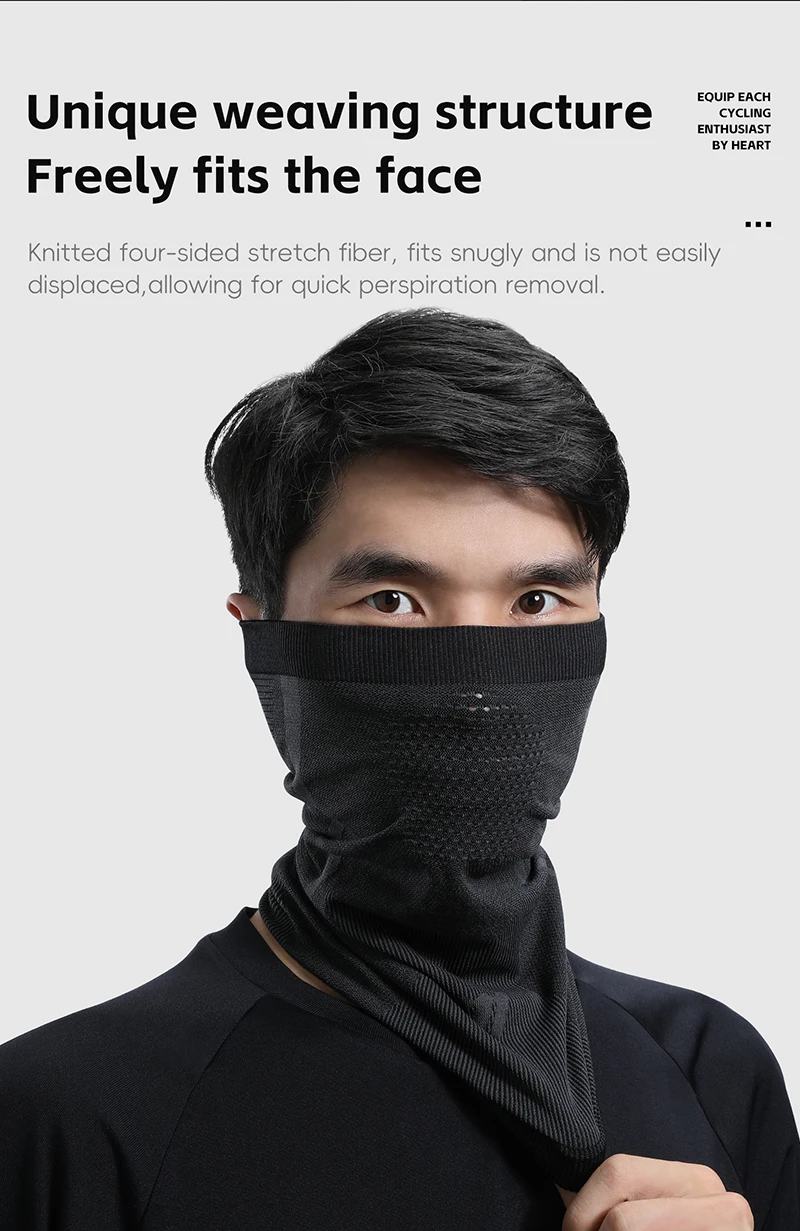 WEST BIKING Winter Atmungsaktiver Thermischer Gestrickter Nackenwärmer Gesichtsmaske Komfortabler Nackenwärmer für Radfahren, Skifahren, Wandern – Detail 6