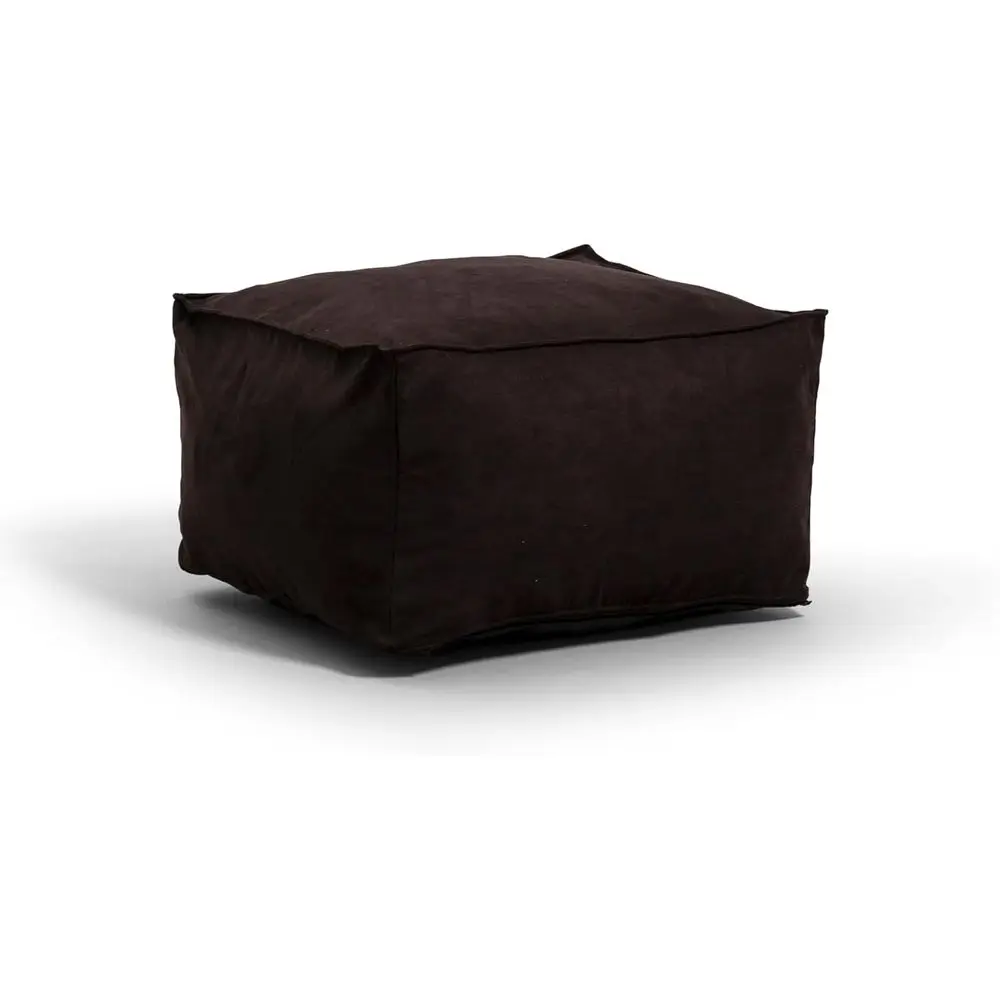 

Imperial Lounger Ottoman oam illed Bean Bag with Removable Cover, Black Plush, Sot Polyester, 2 eet