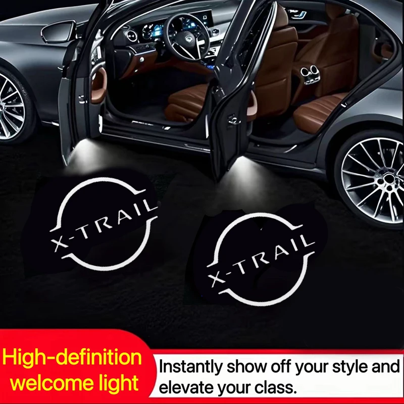 

2X For Nissan Qashqai X-Trail Pathfinder March Versa LED Car Door Projector Light Welcome Logo Ghost Shadow Lamp Accessories