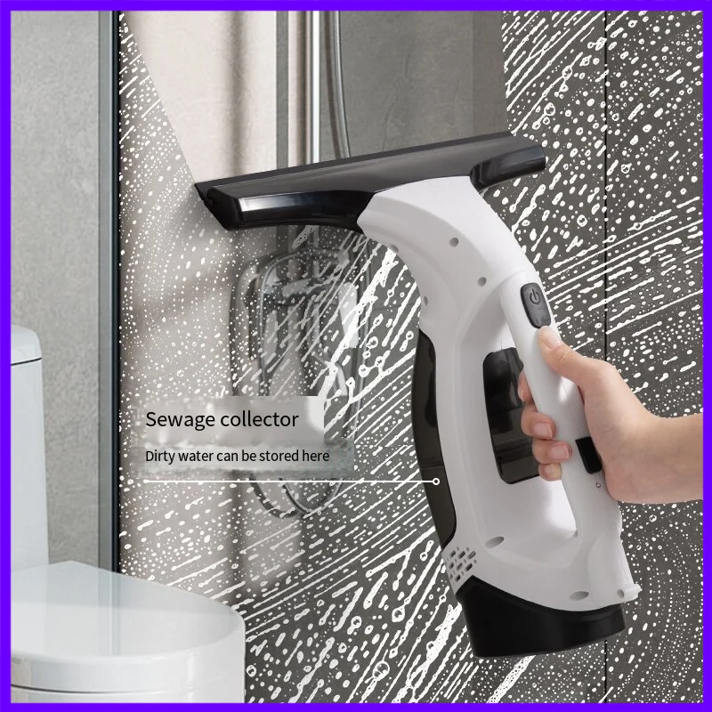  Window Cleaner Machine Handheld Electric Cordless Glass Cleaner USB Rechargeable Home Glass Wiper Tool for Kitchen Bathroom