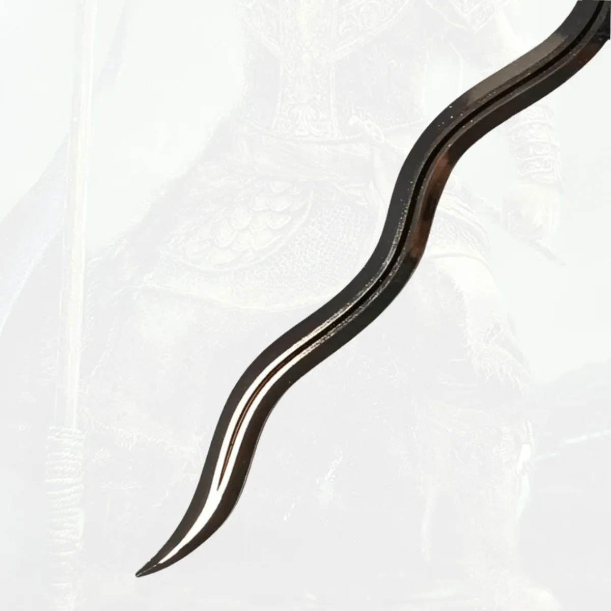 9.8inch Demon Slayer Iguro Obanai Metal Katana Sword Original Ninja Knife Japanese Katana Sabre Cosplay Accessories Prop Toy