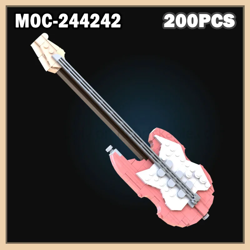 

MOC-244242 Musical Guitar Instrument Building Block Technology Model Bricks Toys Children's Puzzle Gifts 200PCS Educational Toys
