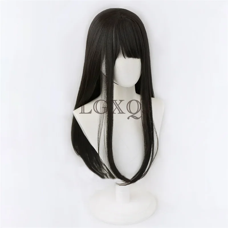 High Quality Anime Chainsaw Man Asa Mitaka Asa Cosplay Wig Women Black Cosplay Anime Wigs Heat Resistant Hair In Stock + Wig Cap