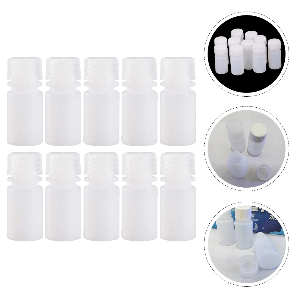 

10pcs Acid Alkali Resistant Pp Plastic Bottles High Temperature Resistant Corrosion Proof Lab Storage Containers For Liquid