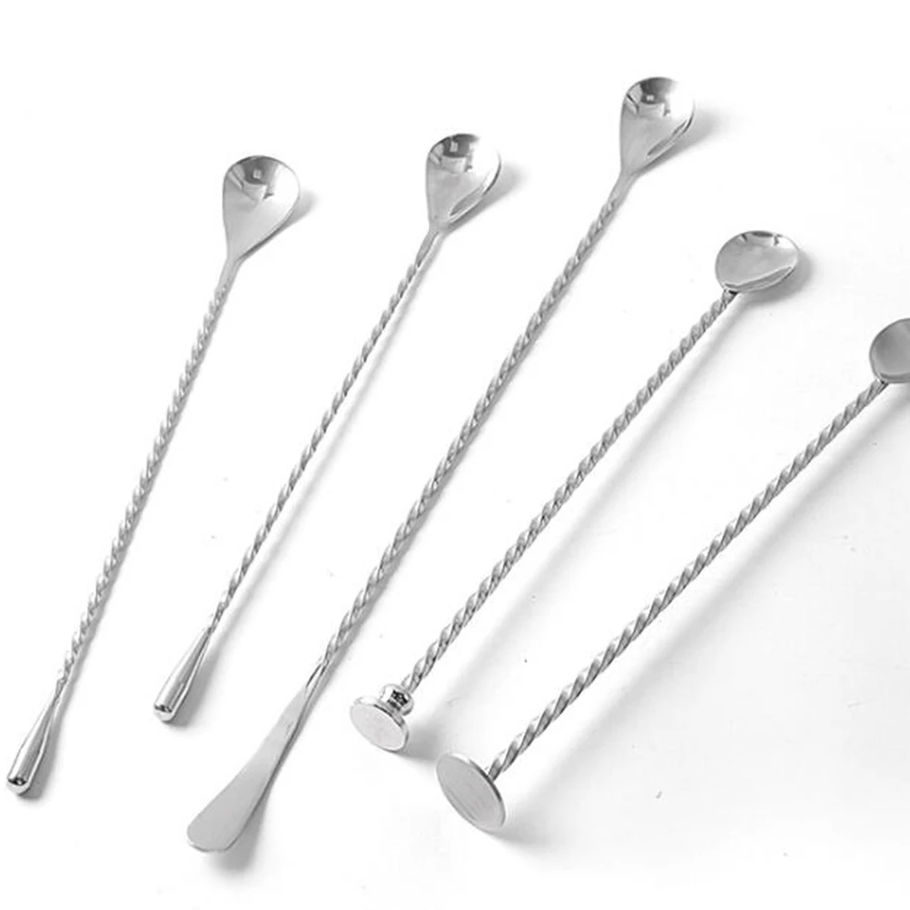 

Bartending Spoon Stirring Spoons Ice Cream Cocktail Stainless Steel Long Handle Mixing Baby