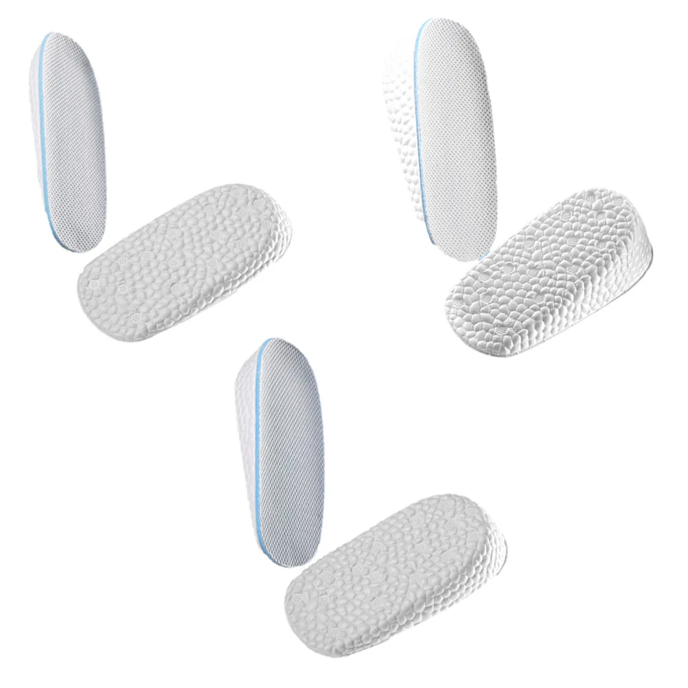 

3 Pairs Heightening Insoles Breathable Mesh Sports Half Pad Increase Shoes Shockproof Skidproof Foot Care Tools