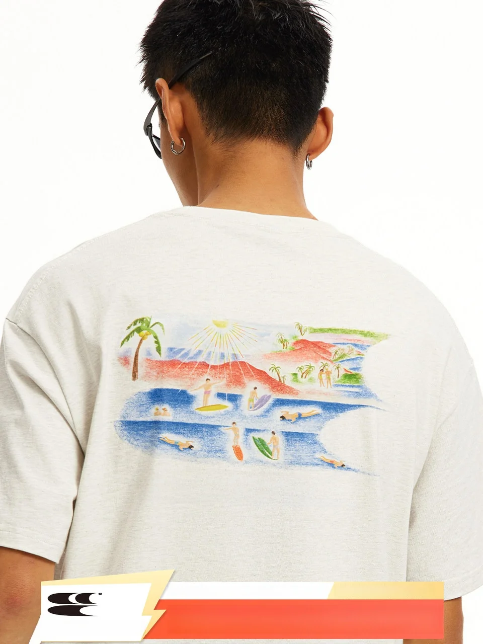 

Hawaii 3CLogo Short Sleeve Tee Unisex Cotton Crew Neck T-Shirt Crying Center Cry out Loud Design Spring Summer Casual Wear