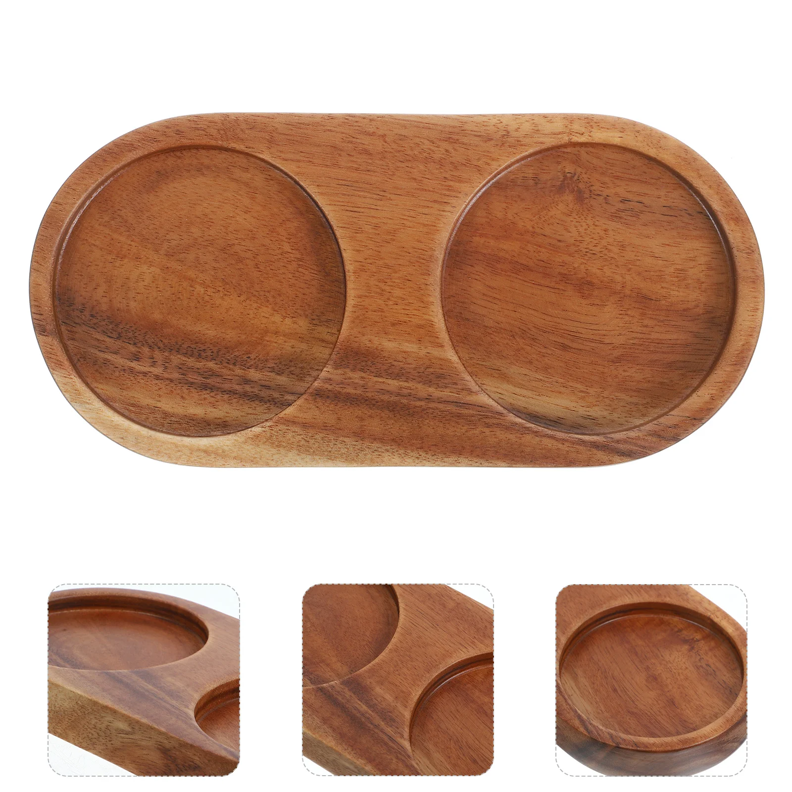 

Coasters Grinder Tray Wooden Pepper Home for Grill Storage Salt Holder and Trays Crafts