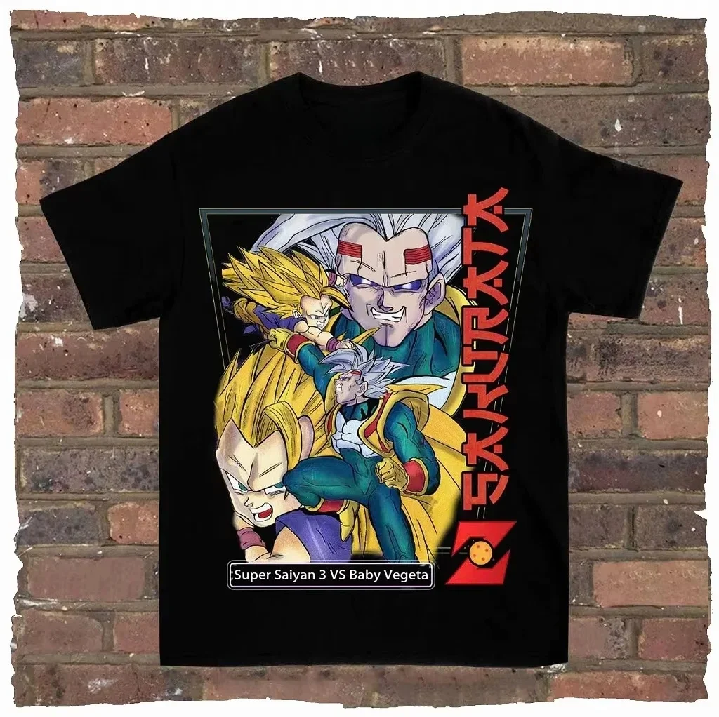 

Новая футболка с принтом Dragon Ball, классический мультяшный анимационный дизайн, в стиле рок-рэп, усовершенствованная уличная мужская хлопковая футболка, парная модель