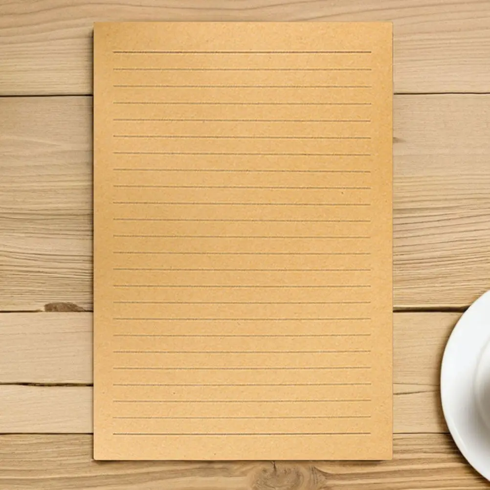 50Sheets Lined Letter Writing Paper For Love Letter Writing Vintage Kraft Notes Retro Stationery