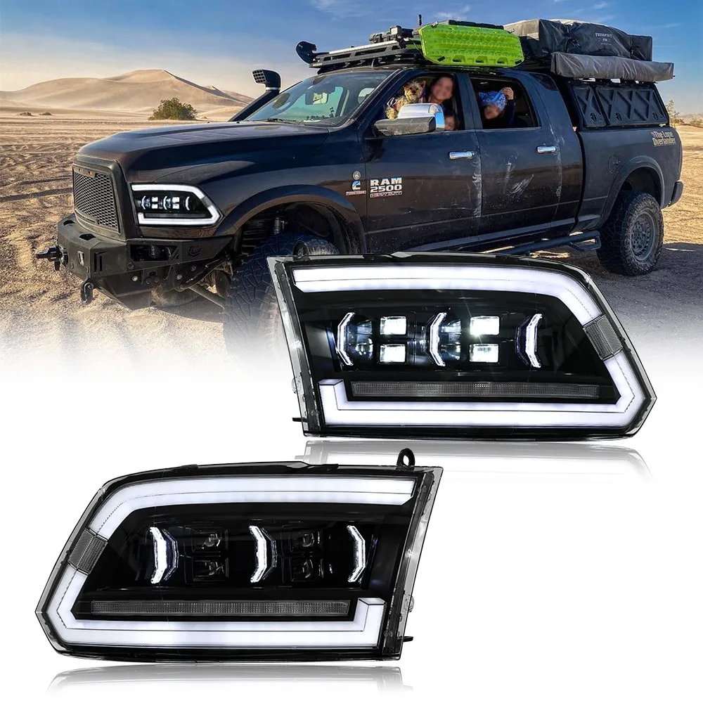 

LED Headlight Assembly For 2013-2018 Dodge Ram 1500 2500 3500 LED DRL Projector Headlights Headlamps