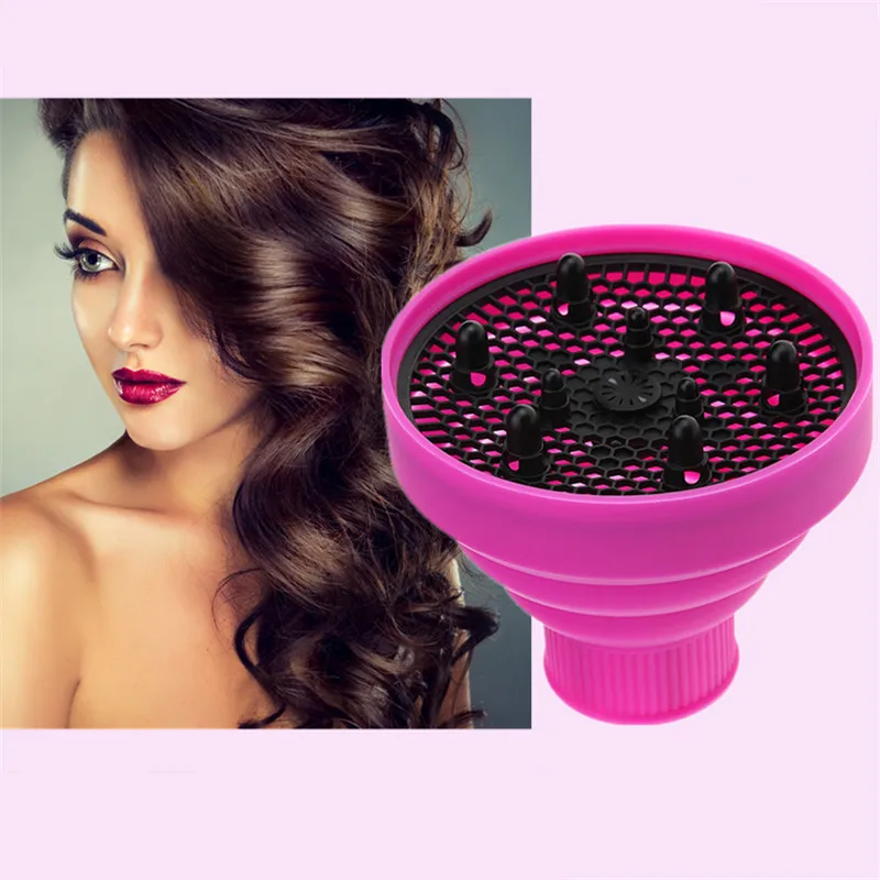 Hair Dryer Diffuser Foldable Hair Dryer CoverUniversal Styling Hairdressing Tool Beauty Salon Attachment Silica Gel Fan Cover