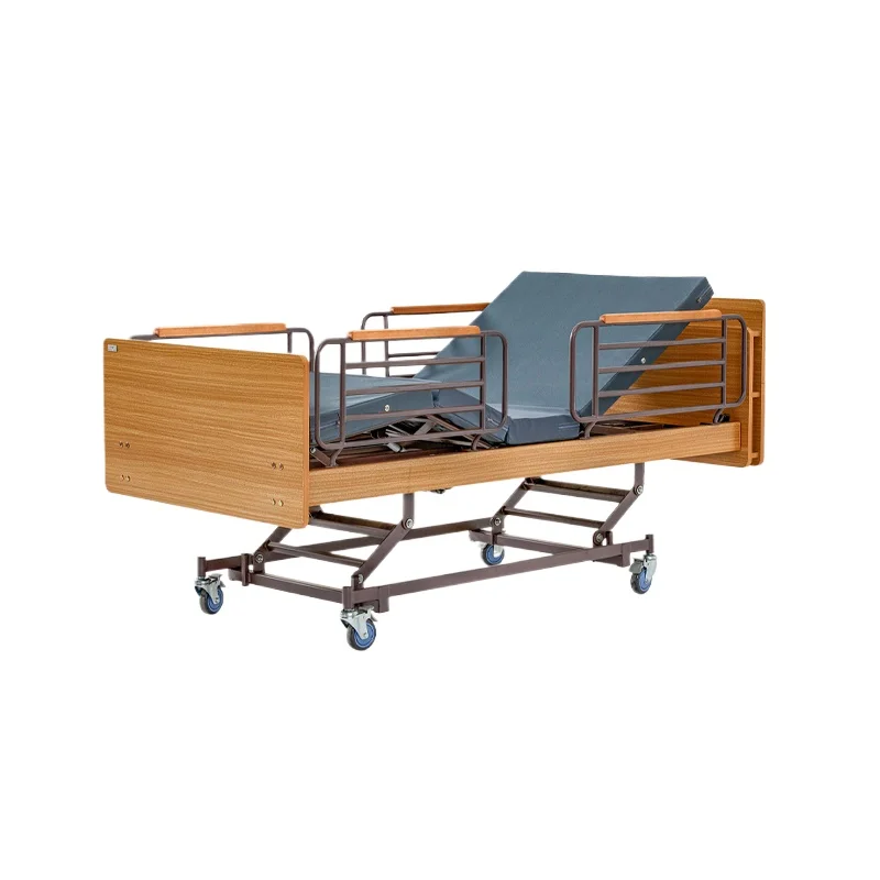 Wooden Home Care Electric Elderly Lift Multi functional Medical Bed