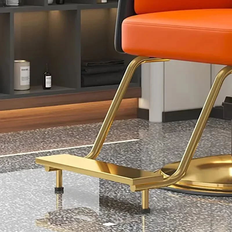 كراسي حلاقة عصرية حديثة معدات دوارة كرسي صالون فاخر إسكندنافي تجميل احترافي أثاث تجاري سيلا باربيرو #4