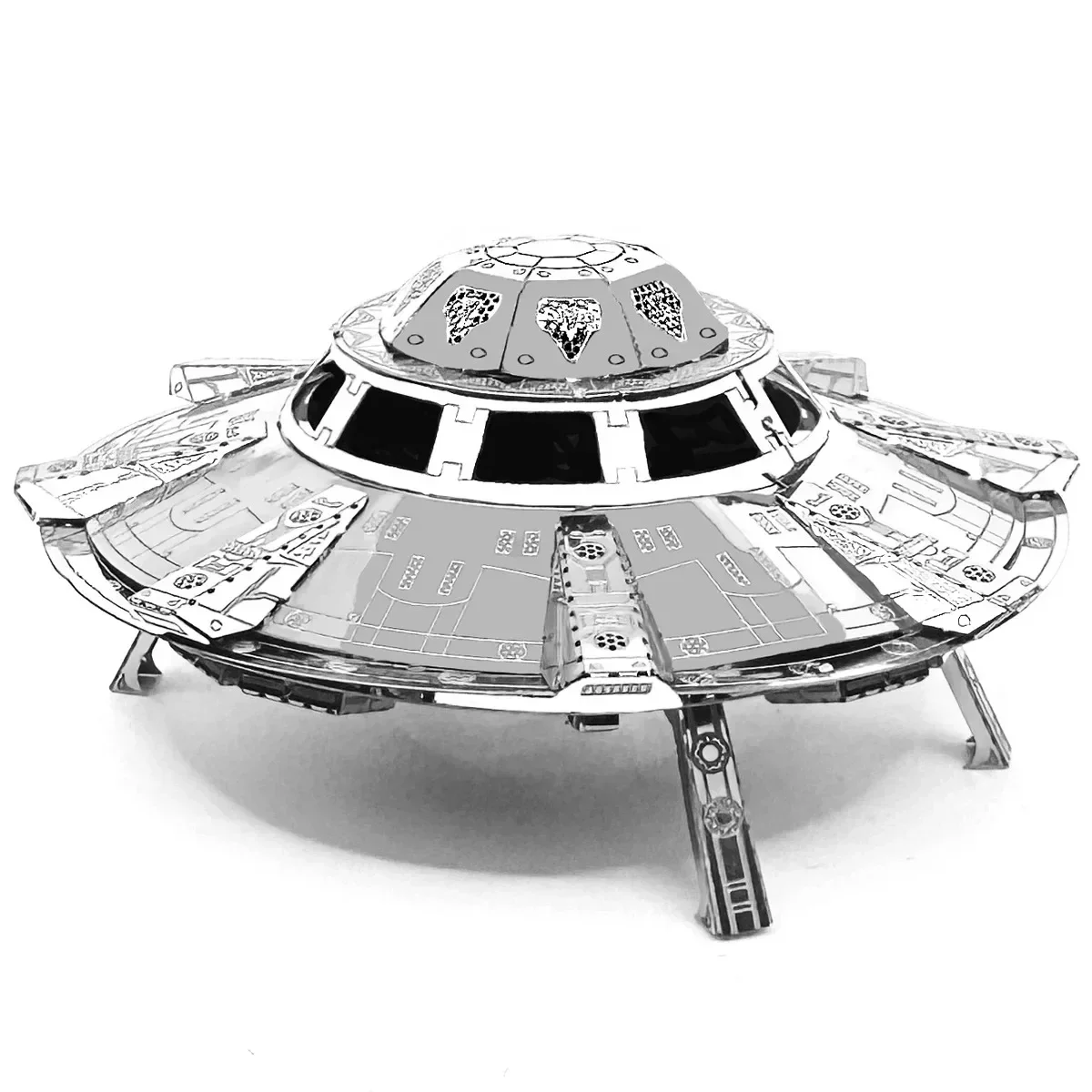 3D Metal Puzzle UFO DIY Handmade Space Exploration Spacecraft Assembly Model Jigsaw Puzzle Toys For Adult Kids