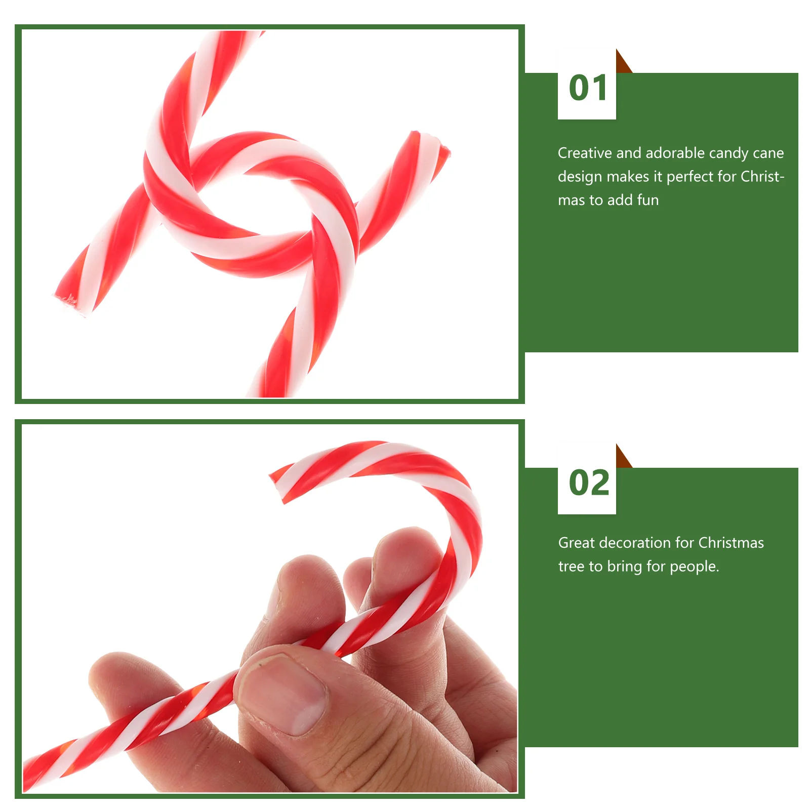 

6Pcs Candy Cane Christmas Tree Decoration Durable Festive Design Perfect for Kids Party Candy Cane Christmas Tree Decoration