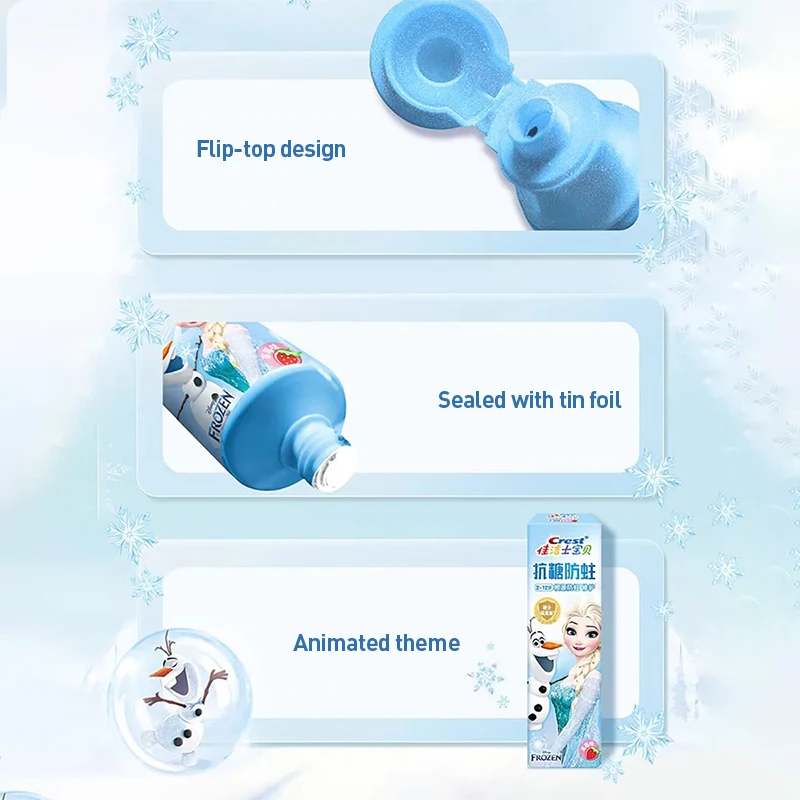 Зубная паста Crest для детей, зубная паста «Человек-паук «Холодное сердце», «Принцесса», устойчивая к сахару, против полости рта, для детей от 2 до 12 лет, вместимость, 60 г