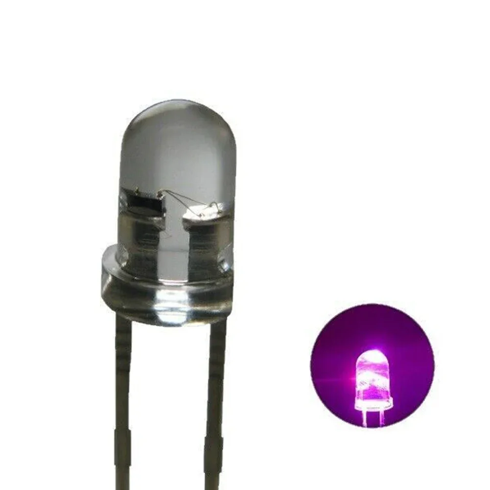 100pcs LED Lamp Beads F5mm Round Head Mist Straight Plug Multi-Color Light-Emitting Tube Led Lamp Bead Electronic Components