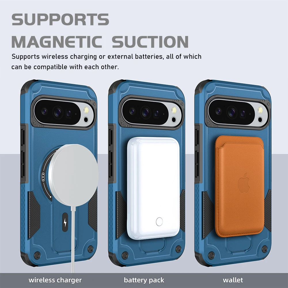 Luxury Armor Magnetic Case for Google Pixel 10 Pro XL 9 Pro XL 10 Pro 9 Pro 9 Wireless Charging Shockproof Protective Cover - view 5
