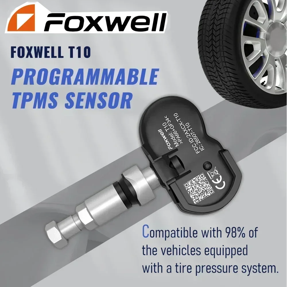 FOXWELL Car TPMS Sensor Tire Pressure Monitor 2 in 1 433MHz 315MHZ MX-Sensor Universal Activate Programming Tire Repair Tools