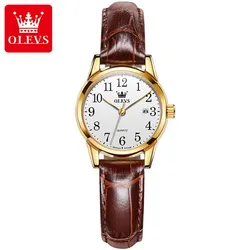 OLEVS Top Brand Women Quartz Watches Waterproof Leather Strap Fashion Ultrathin Women Watch Date Ladies Clock Relógio Feminino