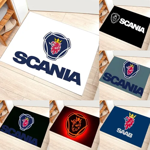 Scanias 바닥 매트, 그래픽 프린트 플란넬 도어 매트, 욕실 주방 입구 카펫, 홈 데코 