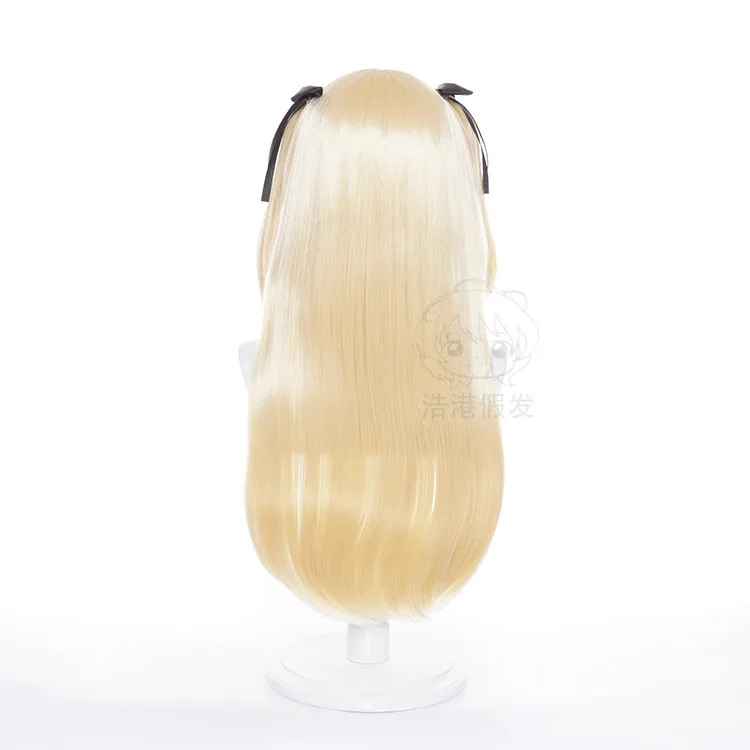 Game Genshin Impact Fischl Cosplay Wig Woman Golden Bunches Synthetic Hair Comic-con Costume Accessories Halloween Dress Up Wigs