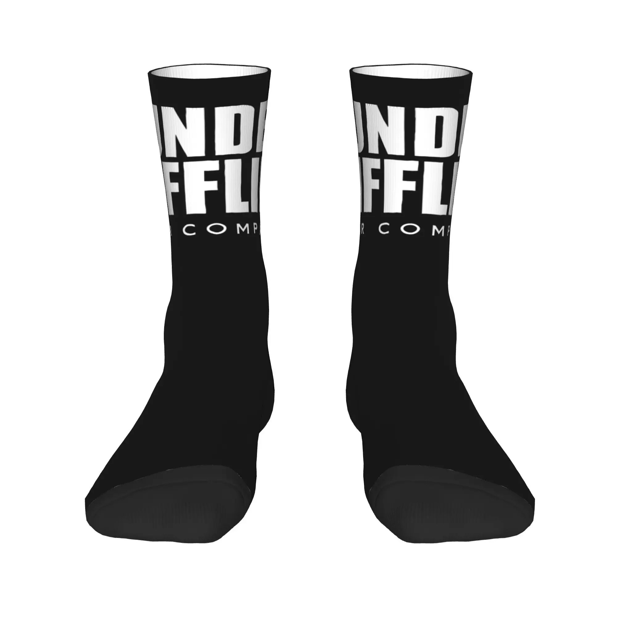 Custom Cool Mens The Office TV Show Dunder Mifflin Paper Company Dress Socks Unisex Warm Comfortable 3D Printing  Crew Socks view 2