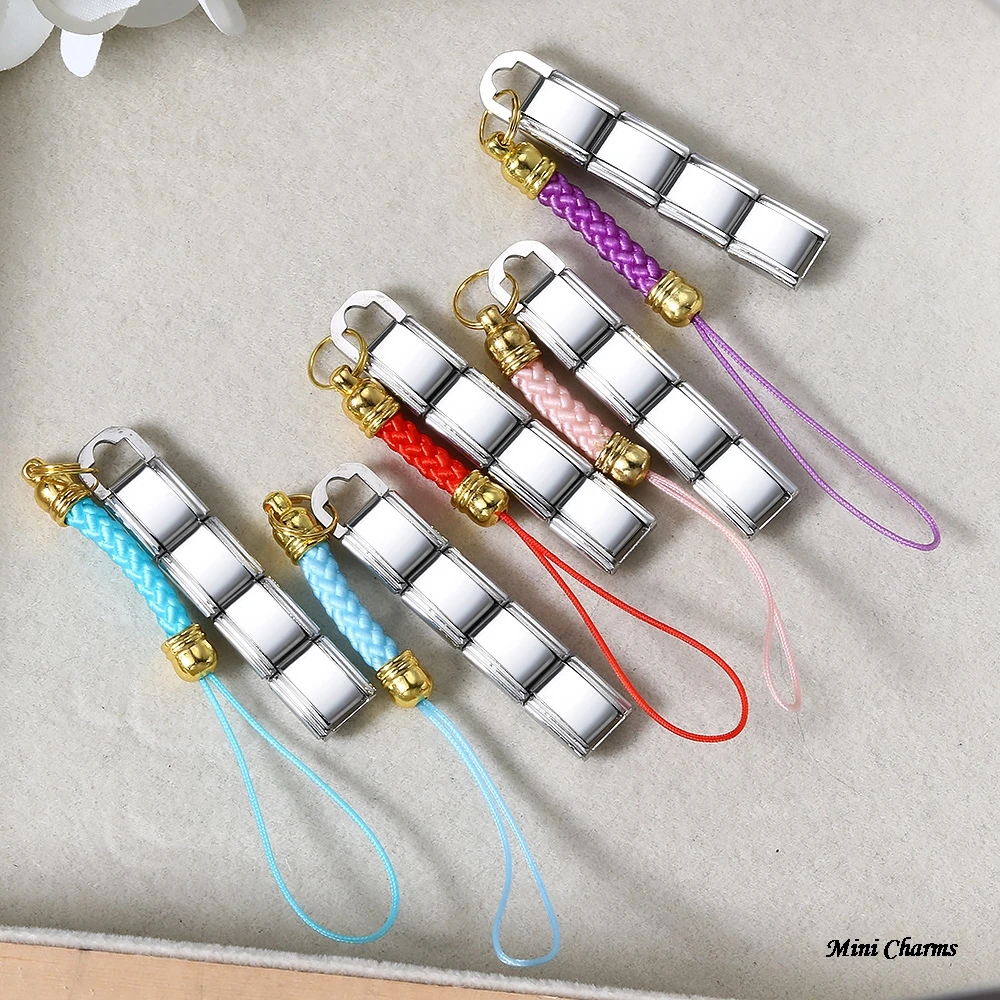 Bunter Foto-Seil-Schlüsselanhänger, passend für 9mm italienische Charms, Edelstahl, DIY-Perlen-Charm, modischer Schmuck für Damen und Herren, Geschenke – Detail 6