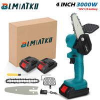 4 Inch Pruning Saw Electric Chainsaws Rechargeable Fruit Tree Garden Trimming One-Handed Wood Cutter for Makita 18V Battery