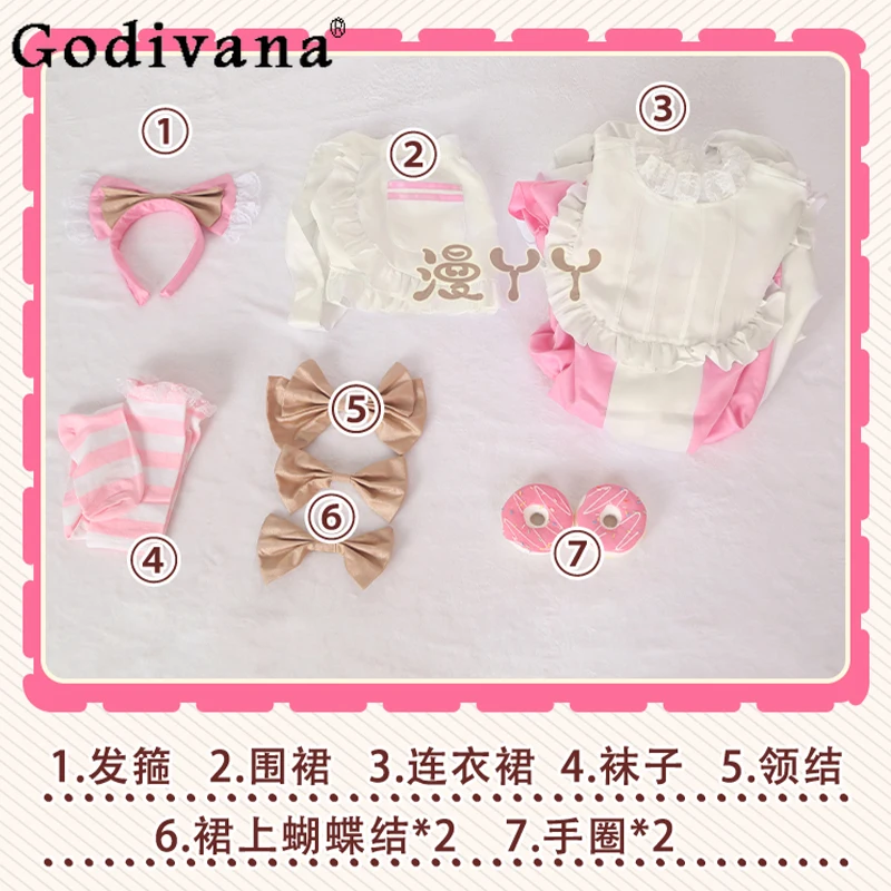 Vestido rosa de manga corta de Lolita para mujer, Vestido corto Kawaii con lazo grande para niña, vestido de fiesta de cumpleaños de verano para mujer