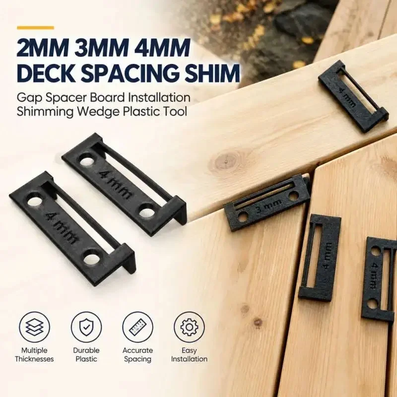 Deck Gap Spacer 2mm 3mm 4mm Floor Board Shimming Wedge Spacing Shim For Deck Installation