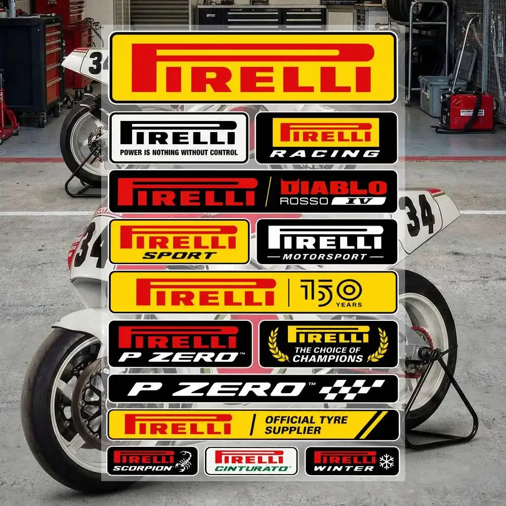PIRELLI Ästhetische Graffiti Wasserfeste PVC-Aufkleber für Auto Motorrad Skateboard Helm Notizbuch